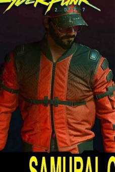 Cyberpunk 2077 Video Game Samurai Bomber Red Cosplay Jacket