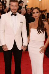 Met Gala David Beckham Red Carpet White Wool Tuxedo Blazer