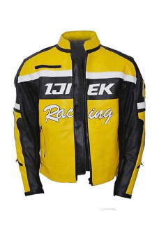 Chuck Greene Dead Rising Racer Yellow Cosplay Leather Jacket