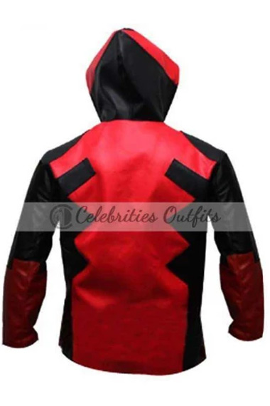 Deadpool Ryan Reynolds Leather Costume Hoodie Jacket