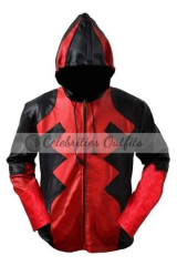 Deadpool Ryan Reynolds Leather Costume Hoodie Jacket
