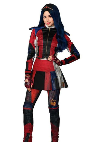 Sofia Carson Descendants Evie Red Cosplay Leather Jacket
