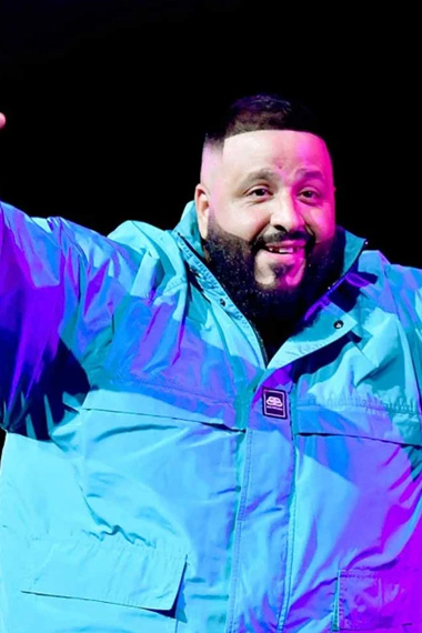 DJ Khaled EA Sports Bowl Glossy Blue Bomber Cotton Jacket