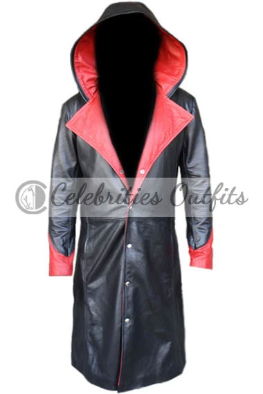 Dante Devil May Cry Sons Of Sparda Hooded Black Cosplay Coat