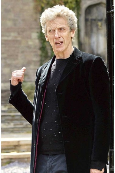 The Doctor Doctor Who Peter Capaldi Black Velvet Coat