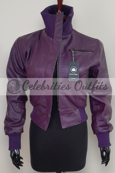Doctor Who Rose Tyler Purple Genuine Leather Jacket