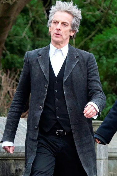 Doctor Who Twelfth Doctor Peter Capaldi Grey Wool Trench Coat