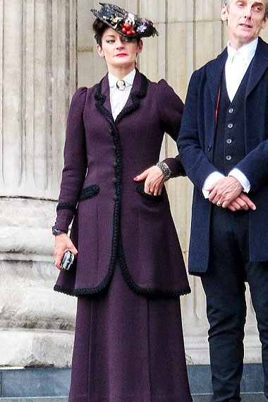 Missy Michelle Gomez Doctor Who Purple Wool Trench Coat