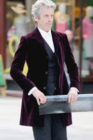 Doctor Who Twelfth Doctor Peter Capaldi Maroon Velvet Coat