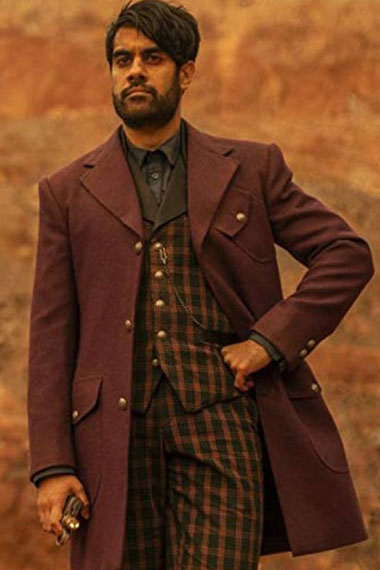 The Master Doctor Who Sacha Dhawan Maroon Wool Trench Coat