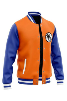 Dragon Ball Z Anime Goku Kakarot Cosplay Wool Varsity Jacket