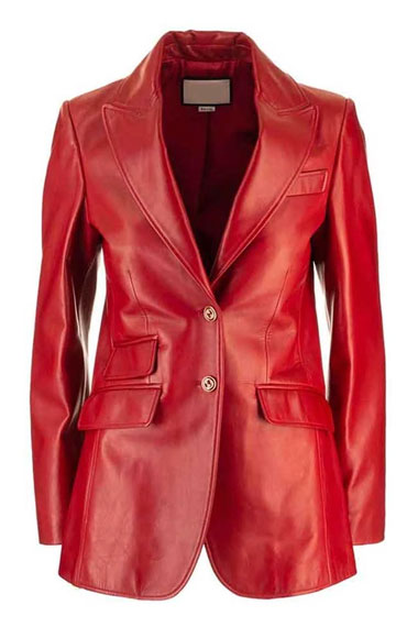 Elizabeth Gillies Dynasty Fallon Carrington Red Trench Jacket