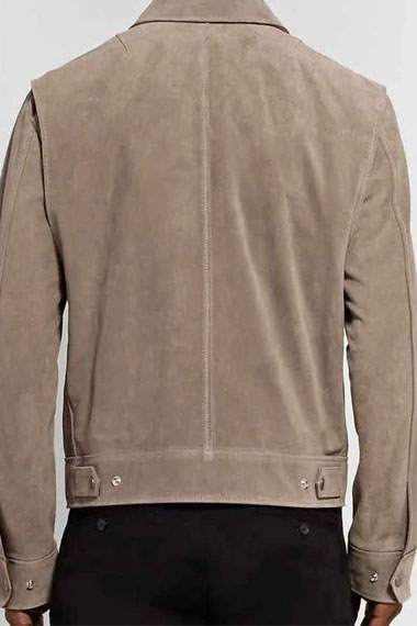Liam Ridley Adam Huber Dynasty Beige Suede Leather Jacket