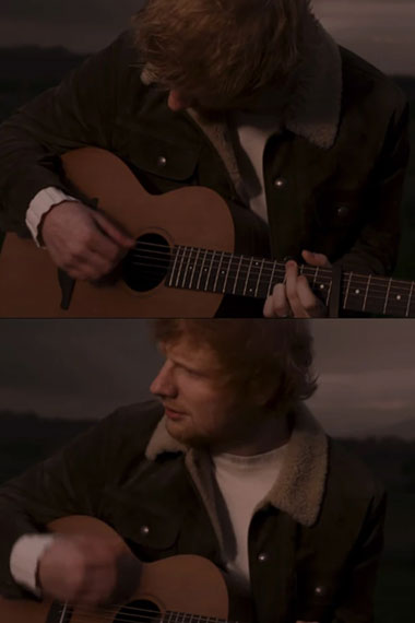 Afterglow Song Ed Sheeran Singer Shearling Collar Jacket