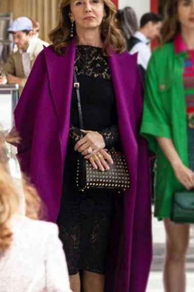 Leroy-Beaulieu Sylvie Grateau Emily In Paris Purple Wool Coat
