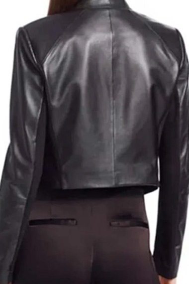 Emily In Paris Lily Collins Emily Cooper Black Leather Jacket