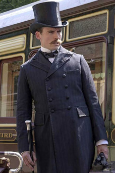 Enola Holmes Sam Claflin Mycroft Holmes Black Cotton Coat
