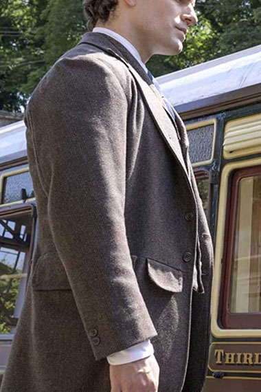 Henry Cavill Enola Holmes Sherlock Holmes Grey Tuxedo Blazer