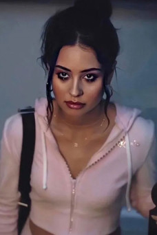 Alexa Demie Euphoria Maddy Perez Hooded Pink Cropped Jacket