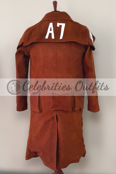New Vegas NCR Veteran Ranger Fallout Brown Long Duster Coat fallout-new-vegas-brown-leather-coat