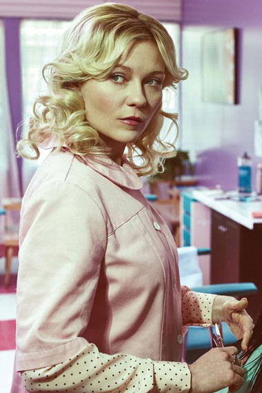 Peggy Blumquist Fargo TV Series Kirsten Dunst Pink Cotton Coat