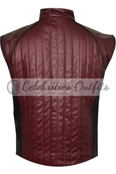 Farscape TV Show John Crichton Ben Browder Maroon Leather Vest