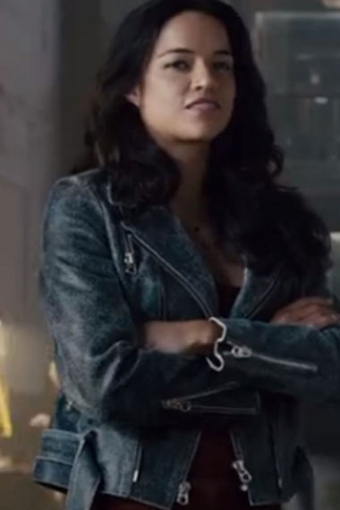 Letty Ortiz Fast And Furious Distressed Black Leather Jacket