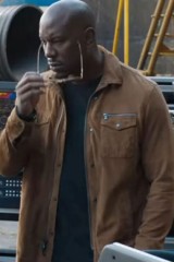 Fast And Furious Roman Pearce Tyrese Gibson Brown Suede Jacket