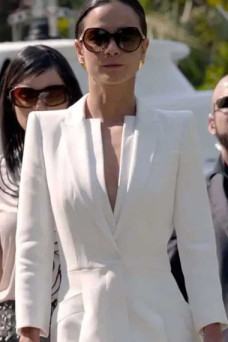 Teresa Mendoza Alice Braga Queen of The South White Wool Coat