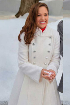 Laura Osnes Anna Jordan One Royal Holiday White Royal Coat