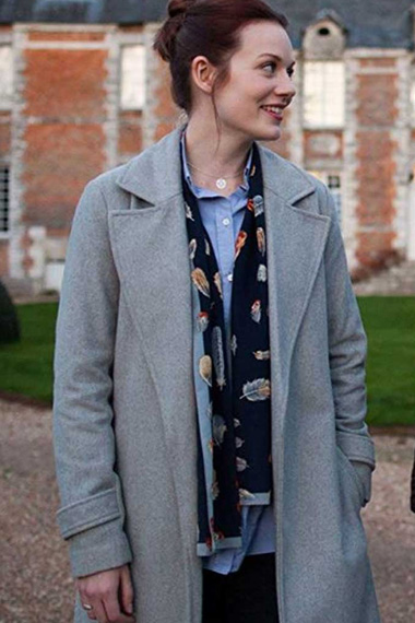 Maggie Around The Sun Cara Theobold Grey Wool Trench Coat