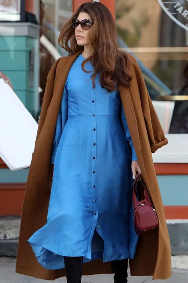 Marisa Tomei Human Capital Carrie Manning Wool Long Coat
