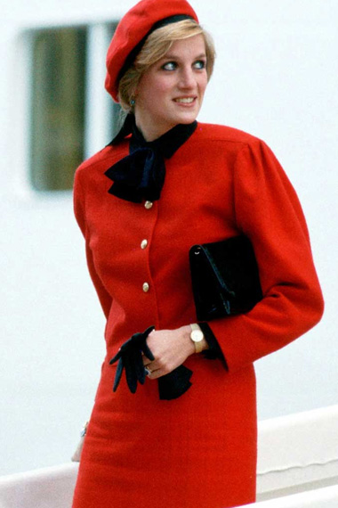 Kristen Stewart Princess Diana Spencer Red Wool Trench Coat