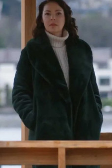 Katherine Heigl Tully Hart Firefly Lane Green Drape Coat