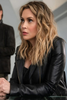 Grace Miller Brazen Alyssa Milano Biker Leather Jacket