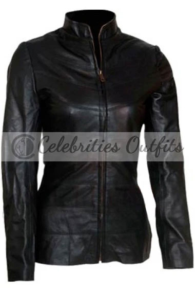 Susan Calvin Bridget Moynahan I Robot Black Leather Jacket