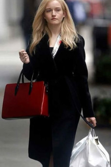 Inventing Anna Delvey Julia Garner Wool Black Trench Coat