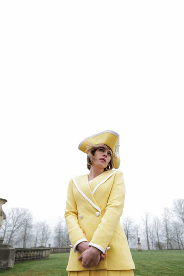 Spencer Kristen Stewart Princess Diana Yellow Wool Coat