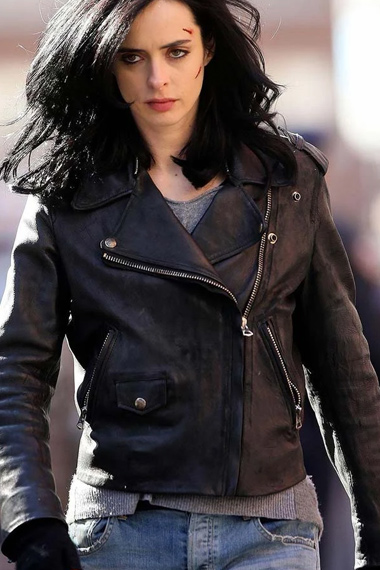 Krysten Ritter The Defenders Jessica Jones Biker Jacket