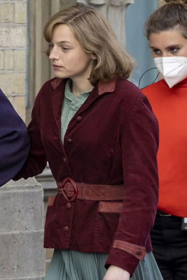 Emma Corrin My Policeman Marion Taylor Belted Jacket