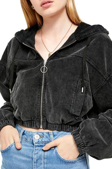 Maitreyi Ramakrishnan Never Have I Ever Corduroy Hooded Jacket