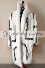 Nicki Minaj White And Black Fur Coat rapper-nicki-minaj-coat