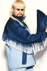 Cowboys Dont Cry Oliver Tree Mens Fringe Blue Cotton Jacket oliver-tree-cowboys-dont-cry-fringe-jacket