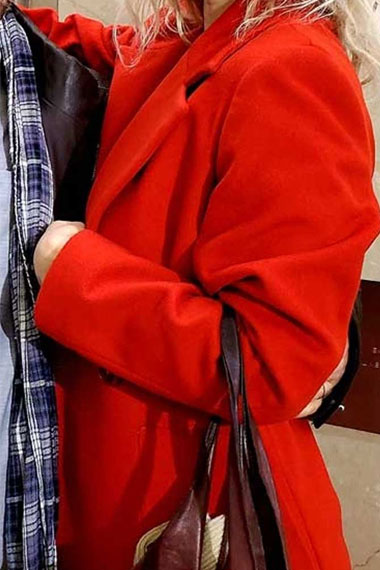 Pieces Of A Woman Vanessa Kirby Martha Red Wool Trench Coat