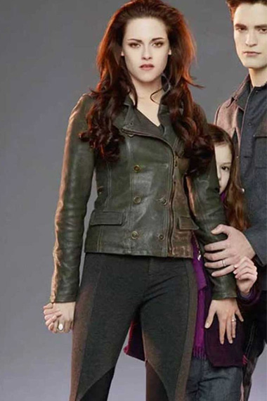 Bella Swan Twilight Saga Kristen Stewart Black Leather Jacket
