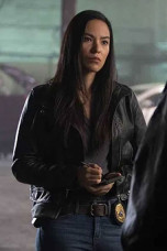 Sam Woodburn Jessica Matten Tribal Biker Black Leather Jacket jessica-matten-tribal-jacket