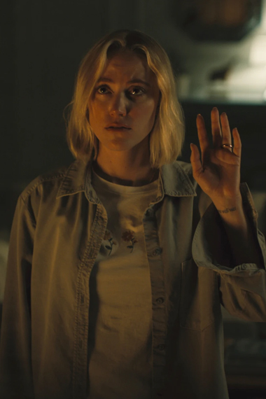 Maika Monroe Watcher Movie Julia Cotton Jacket