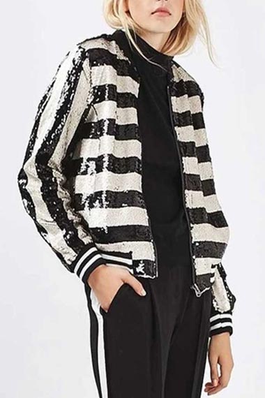 Kim Cattrall Filthy Rich Margaret Monreaux Stripes Jacket