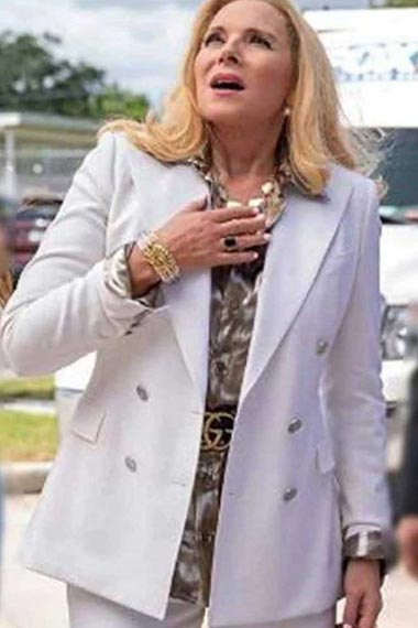 Margaret Monreaux Kim Cattrall Filthy Rich Trench Peacoat