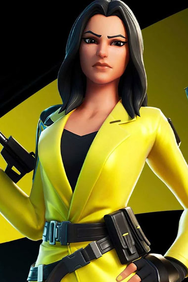 Fortnite Battle Royale Video Game Womens Yellow Cosplay Jacket